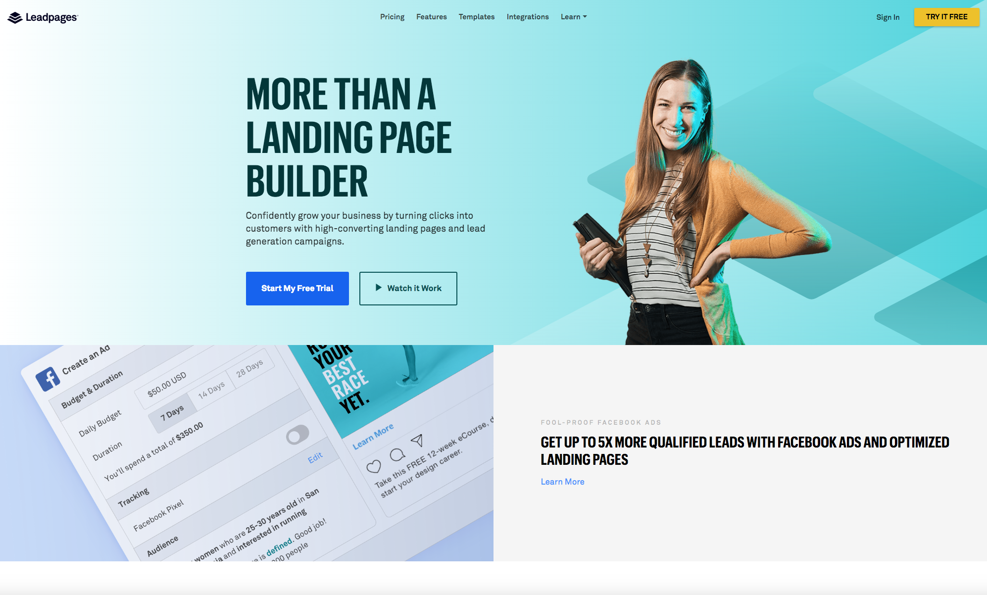 Leadpages Landing Page Builder Example