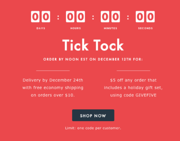 Countdown timer for email marketers