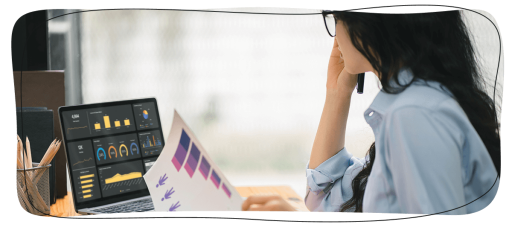 Person overseeing their email database growth report